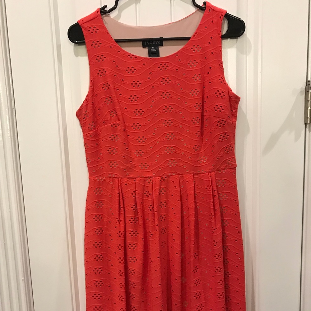Orange eyelet dress